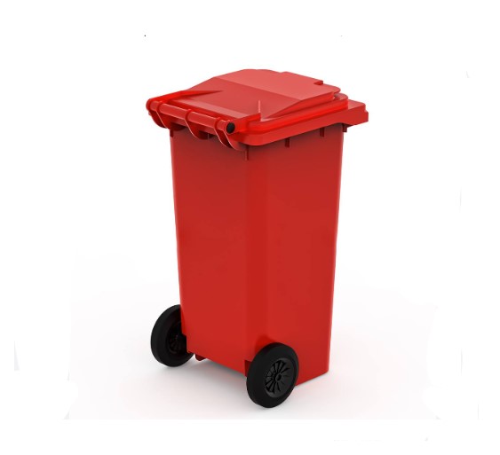 TRASH CONTAINER 120 L RED