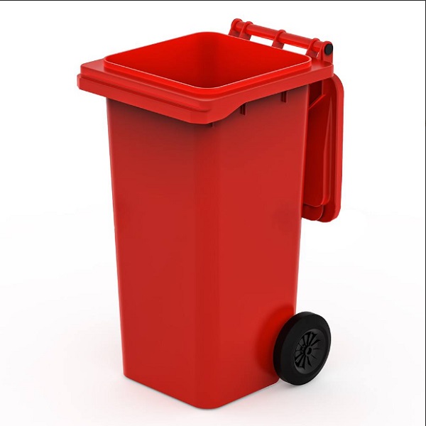 TRASH CONTAINER 120LT RED 23.C29