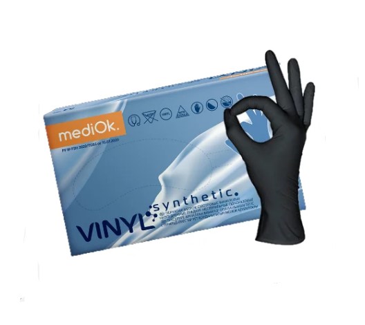 GLOVES VINYL POWDER FREE VYTRIL M BLACK