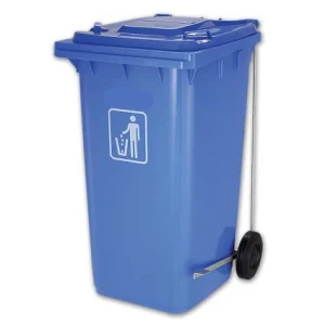 TRASH CONTAINER 240 L WITH PEDAL BLUE 029327