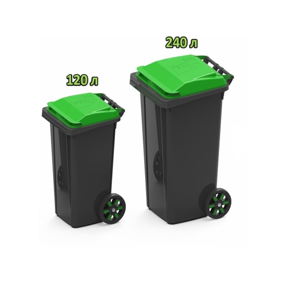 TRASH CONTAINER 120 LT GREEN KSC 40 448