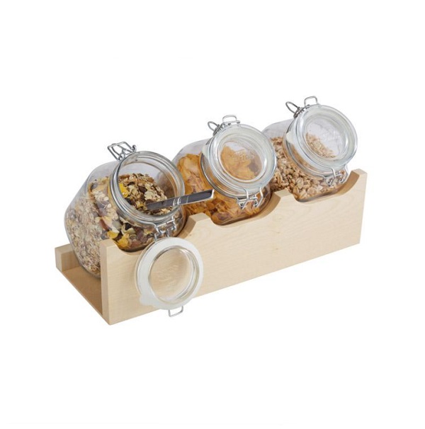 CORN FLAKES JAR SET WITH STAND 13965