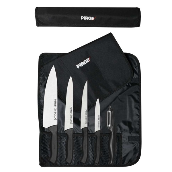 KNIFE SET WITH ROLL BAG 5PCS ECCO 38402