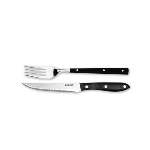 STEAK KNIFE AND FORK SET 12CM 41085