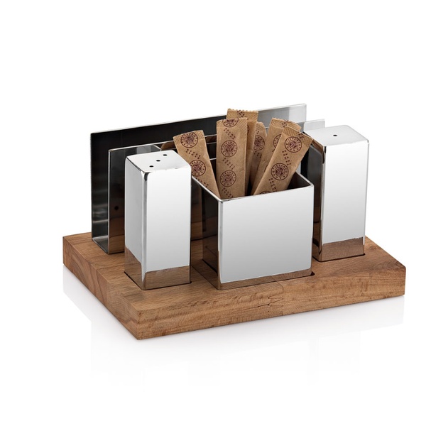 SALT NAPKIN HOLDER SET 4PCS GRV 64 P