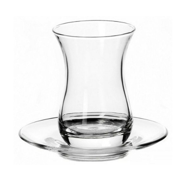 TEA GLASS WITH PLATE