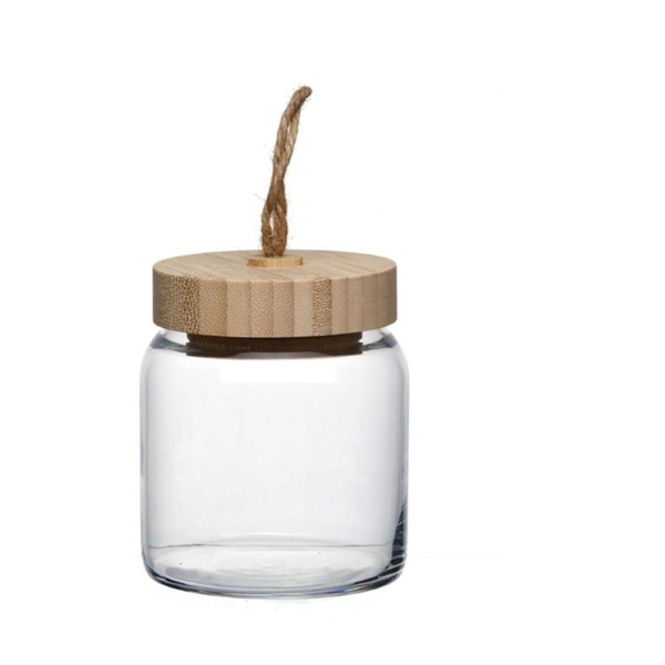 JAR WITH BAMBOO LID 575CC WOODY