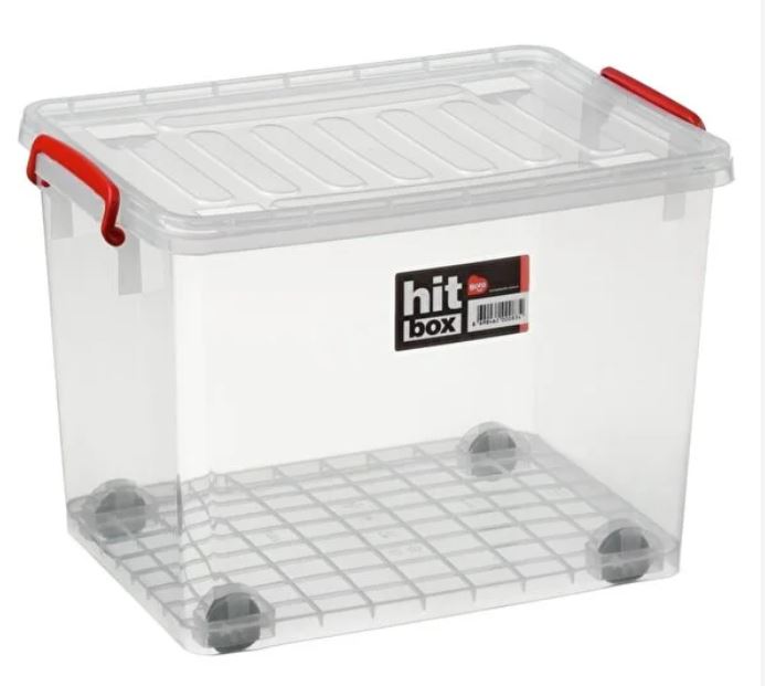 CONTAINER WITH LID AND WHEELS 31.8LT BO280