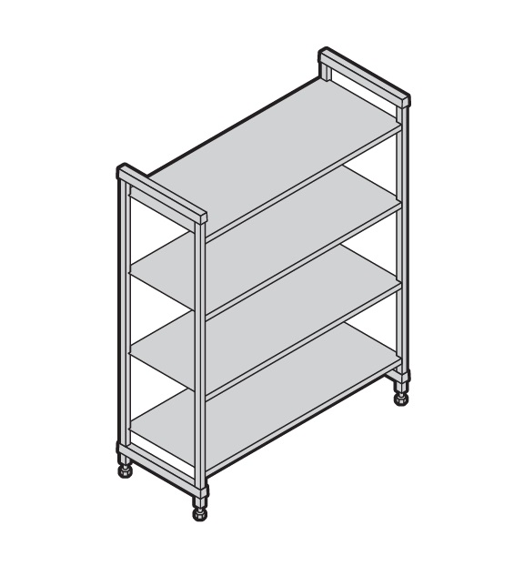 SHELVING UNIT BASIC PLUS 61X137.5X163 CBU245464S4