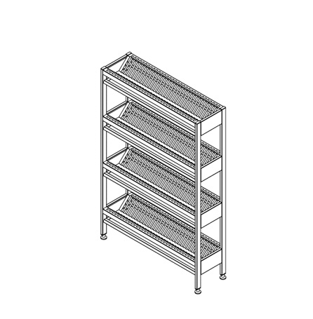 PLATE DRYING SHELVING UNIT CE IRT100X30