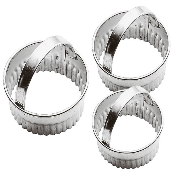 PASTRY CUTTER RING FLUTED 6 7 8CM 3PCS 47415 03