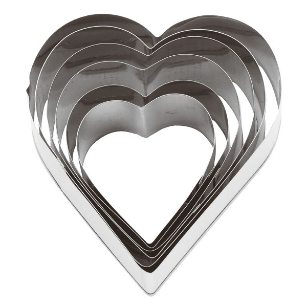 PASTRY CUTTER HEART 10X3CM 6PCS 47308 10