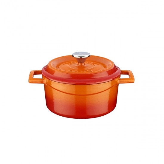 POT CAST IRON ORANGE 16X9.5CM LV Y TC 16 K2 O