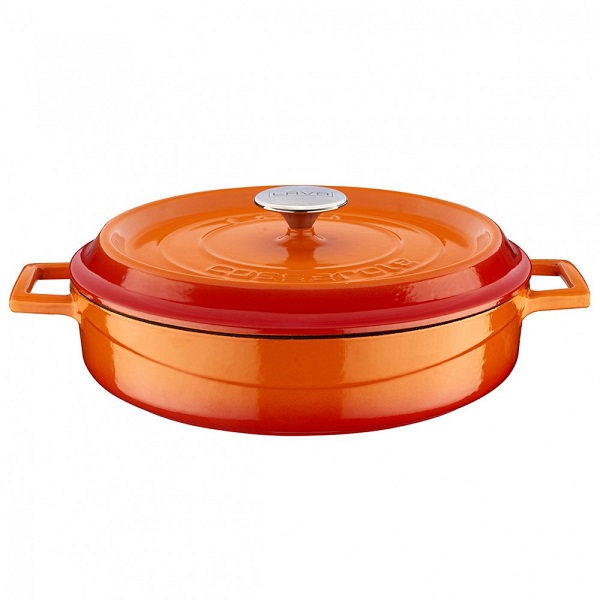 POT CAST IRON ORANGE 32X9CM LV Y ST 32 K2 O