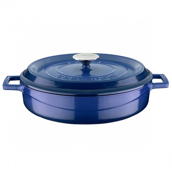 POT CAST IRON BLUE 32X9CM LV Y ST 32 K2 B