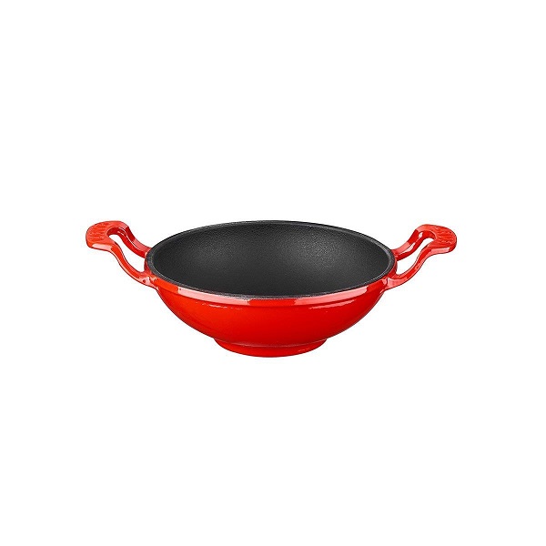 CAST IRON WOK PAN RED 16CM LV WOK 16 K0 R