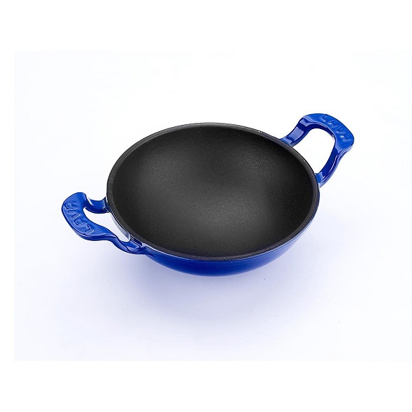 CAST IRON WOK PAN BLUE 16CM LV WOK 16 K0 B