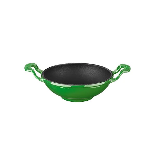 CAST IRON WOK PAN GREEN 16CM LV WOK 16 K0 G