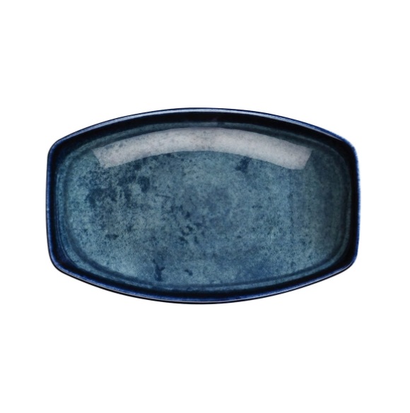 OVAL PLATE BLUE STONE 33X19CM BNBOH33KY890003