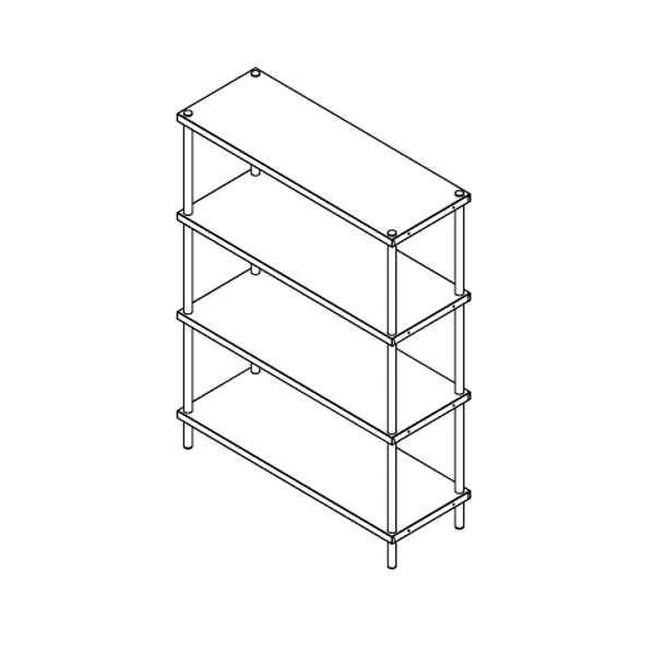 SHELVING UNIT CE IRD120X60X180