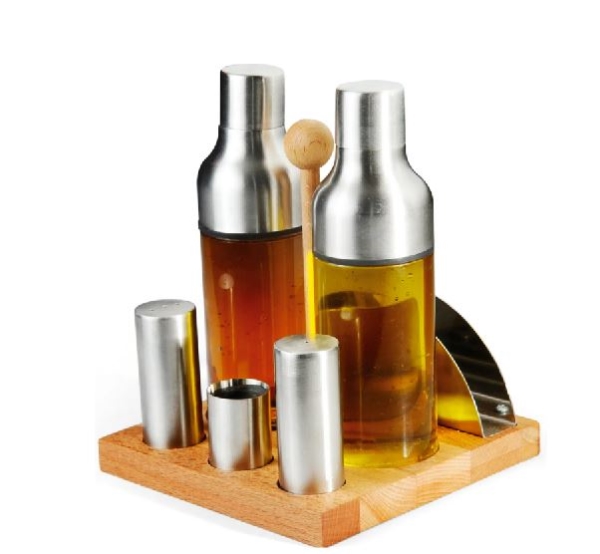 SALT OIL HOLDER SET 6PCS GRV 17