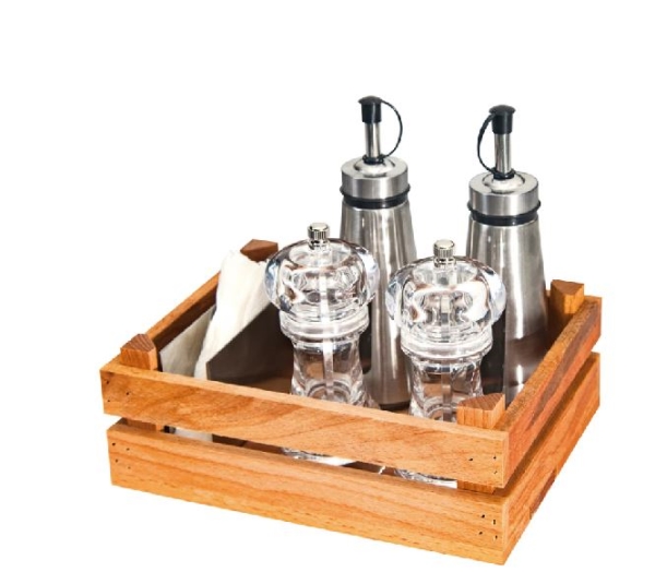 OIL VINEGAR SET WITH GRINDER 5 PCS GRV 2416