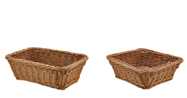 BREAD BASKET RATTAN 22X16X7CM GRV 2456