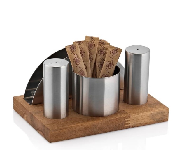 SALT NAPKIN HOLDER SET 4PCS GRV 65 M