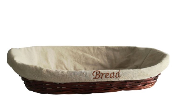 BREAD BASKET WICKER OVAL 55X40X7CM GRV 901L