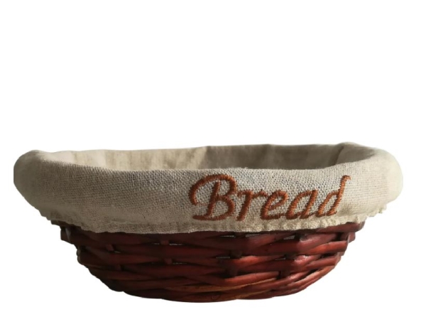 BREAD BASKET WICKER ROUND 22X7CM GRV 902