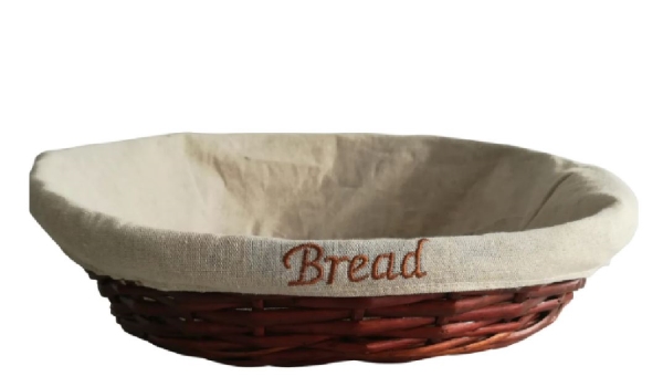 BREAD BASKET WICKER ROUND 45X7CM GRV 903L