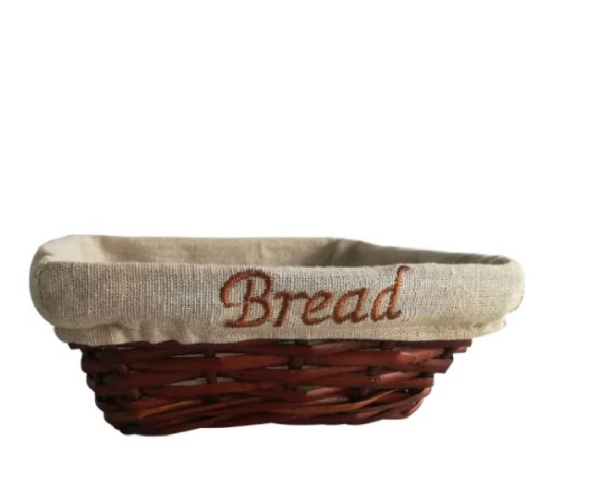 BREAD BASKET WICKER 19X19X7CM GRV 906