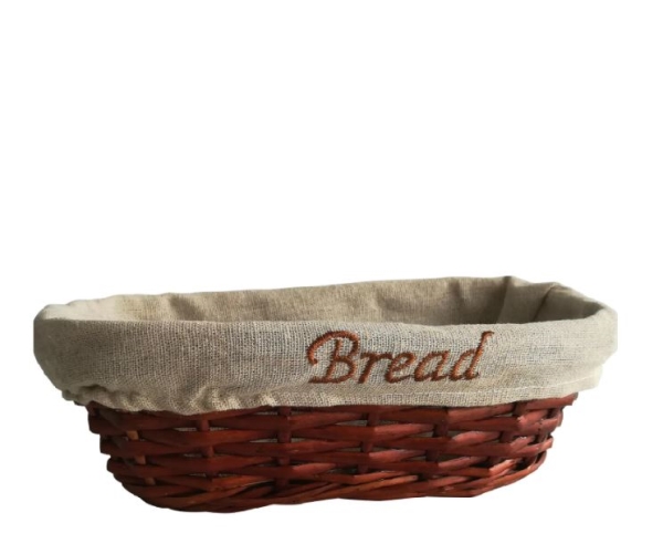 BREAD BASKET WICKER OVAL 25X12X8CM GRV 908