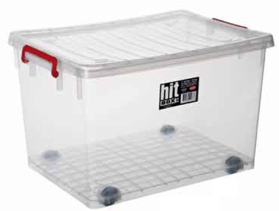 CONTAINER WITH LID AND WHEELS 50LT BO277