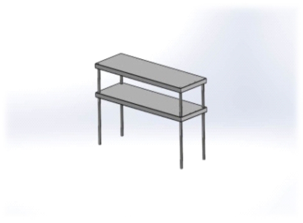 SERVICE SHELF DOUBLE DECK CE SR2120X40