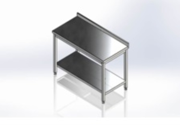 TABLE WITH 1 SHELF CE TC1160X70