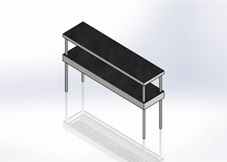 SERVICE SHELF DOUBLE DECK WITH HEATER CO SR21I120X40