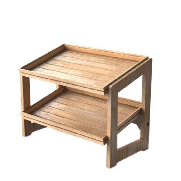 WOODEN STAND 2 TIER BU_RS001