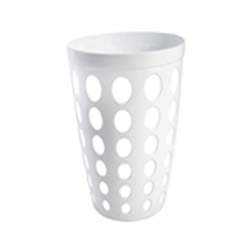 DUSTBIN 12LT PERFORATED WHITE