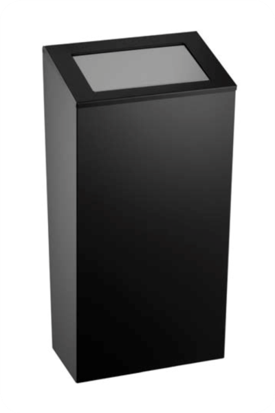 DUSTBIN PUSH LID 38 LT BLACK 0854B