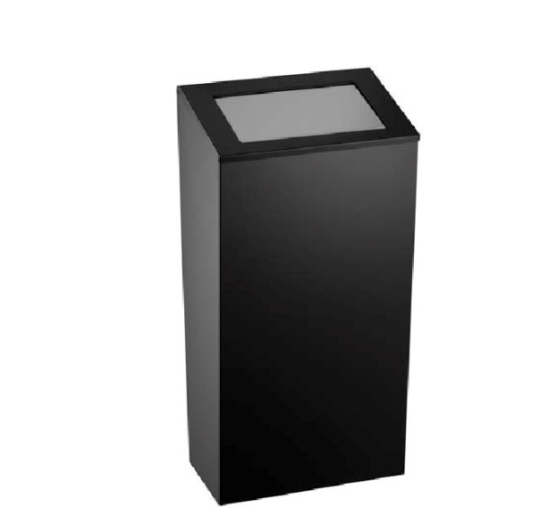 DUSTBIN PUSH LID 25 LT BLACK 0854SB