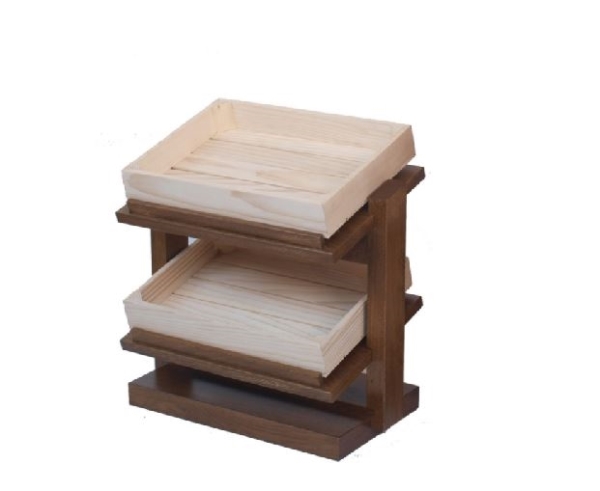 DISPLAY STAND WOODEN 2 TIERS PST820