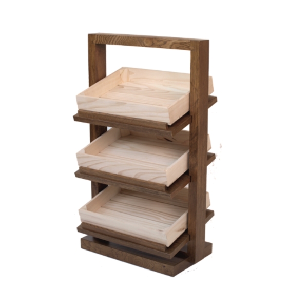 DISPLAY STAND WOODEN 3 TIERS PST830