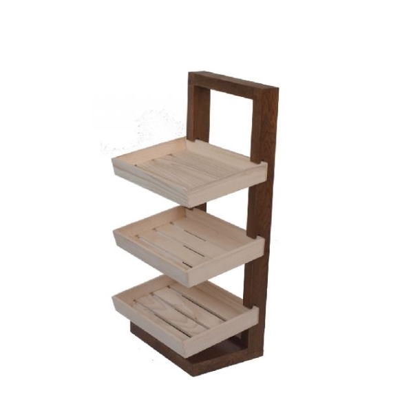 DISPLAY STAND WOODEN 3 TIERS PST850