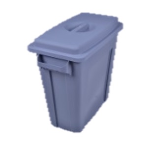 DUSTBIN W LID GREY PRG.K.KG