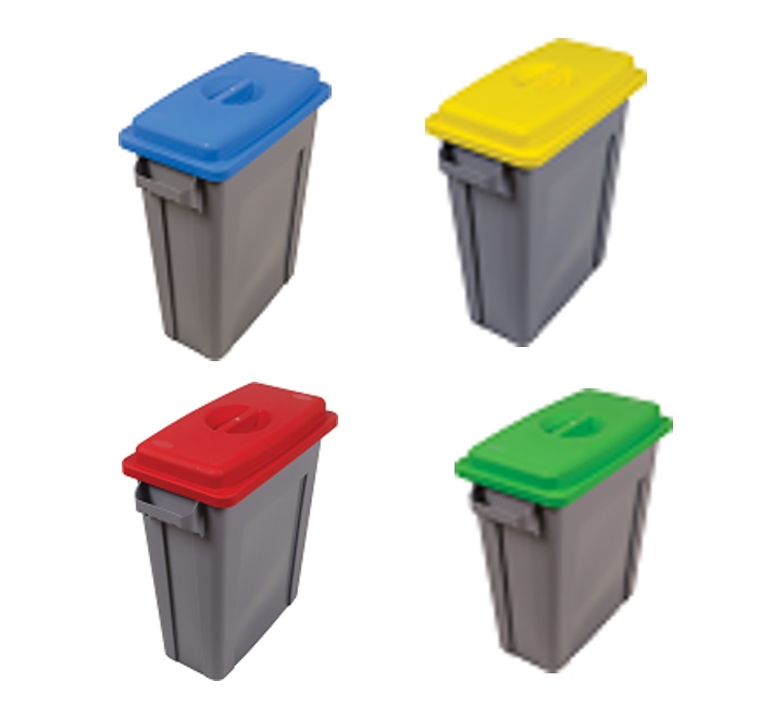 DUSTBIN W LID YELLOW PRG.Y.S