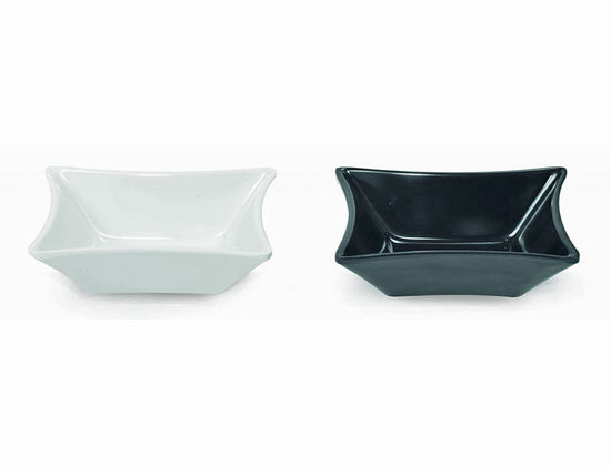 BOWL MELAMINE BLACK DAISY 8X8CM 58120808