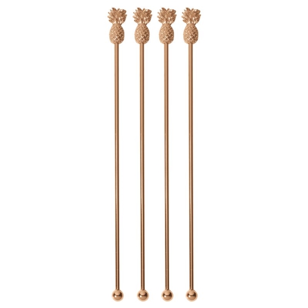 COCKTAIL STIRRER PINEAPPLE SS COPPER 4PCS 41491C02