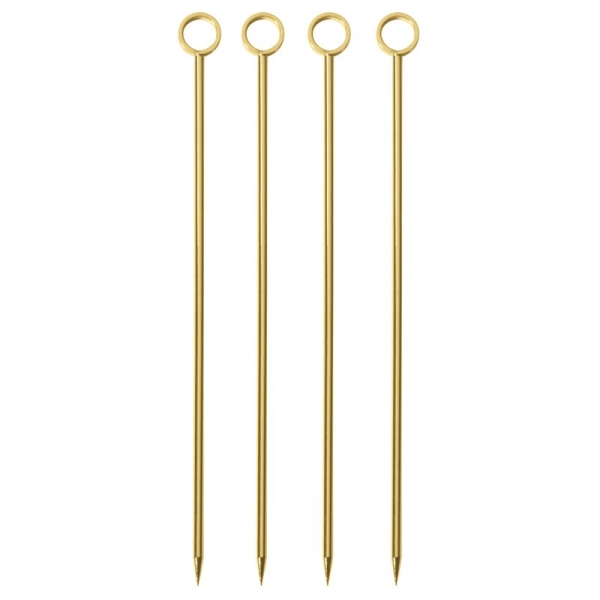 COCKTAIL PICK SS GOLD 10CM 4PCS 41492G00