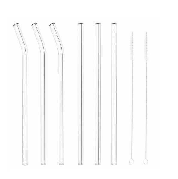 STRAW SET GLASS 10MM 6PCS 41495 10